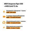 ИБП для котла Энергия Про 500 + Аккумулятор Grid 75 Ah 12 v (300Вт - 137мин) - ИБП и АКБ - ИБП для котлов - Магазин электротехнических товаров Проф Ток